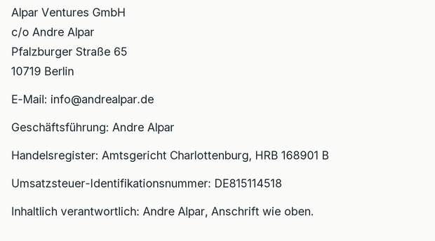 Impressum Daten